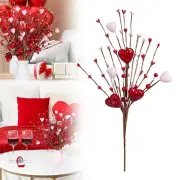 Valentine's Day Heart Shaped Berry Bouquet Red And Artificial Berry Stems For