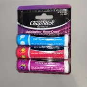 Flava-Craze Chapstick Vintage 3 Pack New In Package Cotton Candy Grape Fruit