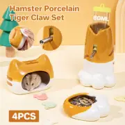 Hamster Porcelain Nest Escape House Tiger Head Bowl Claw Water Bottle Set AU