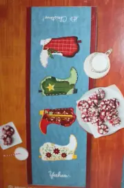 St Nicholas Square Yeehaw Western Cowboy Boot 36" Christmas Table Runner NEW