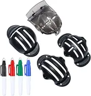WHAMVOX 1Set Golf Ball Line Marker Alignment Tools with Pens for Easy Marking and Drawing Golf Balls Durable and Reliable Golf Training Equipment