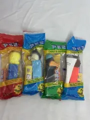 (4) Vintage (80s/90s) Looney Tunes Pez Dispensers ~ Tweety, Daffy, Sylvester,Taz