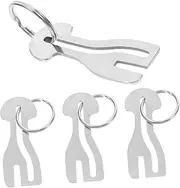 ARTIBETTER 4Pcs Shopping Trolley Tokens Keychains Key Ring Pendants Creative Design for Grocery Carts Convenient Keychain Accessories for Everyday Use