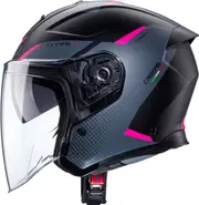 Caberg Flyon II Boss, open face helmet , color: Matt Black/Grey/Pink , size: M