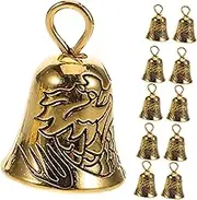 NUOBESTY 12pcs Retro Bells Metal Hanging Bells Vintage Pendant Charms for Home Decorations Crafts Wind Chimes Keychain Christmas Trees Decoration