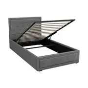 Bronte Storage King Single Bed Frame Grey