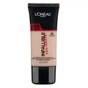 4 Pack L'Oreal Paris Infallible ProMatte Foundation, Classic Ivory 101, 1 fl oz