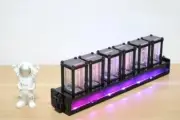Led Table Clock Digital Silent Desktop RGB Diy Glow Tube Clock Creative Electron