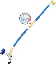 SUPVOX Charge Hose Gauge Car Air Conditioning Filling Tool Pressure Gauge Compatible Easy Installation