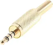 uxcell Spring 3.5mm Male Connector 4 Pole Stereo Microphone Earphone Audio Jack