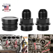 Black Block Plug Breather Fittings kit B16 B18c Catch Can M28 To 10AN For Honda (for: Honda)