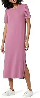 [The Drop] Women's Cora T-Shirt Midi Dress, Mellow Mauve, XS