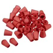 Bell End Stopper Cord Rope Lock for Drawstring Bag, Red 50pcs