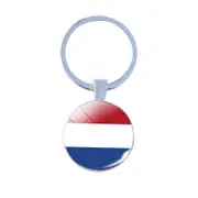 Key Chain Cute Double Side Glass Ball European Countries Russia England France Germany National Flag Keyring Pendent Gifts For Souvenir _dayuan P