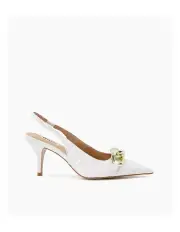 [Dune London] Canary Slingback Pump in White
