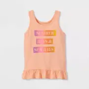 Girls' Printed Tank Top - Cat & Jack Peach XXL (18)