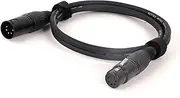 ROBAUN 0.3-15M 5 PIN XLR Colorful Connectors Cable Adapter, DMX512 XLR Male to Female DMX Cable(BK-BK,8m)