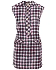 Gucci Check Tweed Tunic Dress