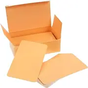 SHINEOFI 100pcs English Learning Cards Blank Note Cards Blank Orange Paper