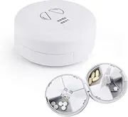 Weekly Pill Organizer with Integrated Cutter 7 Day Pill Box Case Travel Medicine Holder Convenient Pill Dispenser with Easy-to-Use Pill Cutter for Home and Travel M