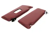 Unperforated Burgundy Sun Visors With Mirror For Mercedes W123 S123 LHD