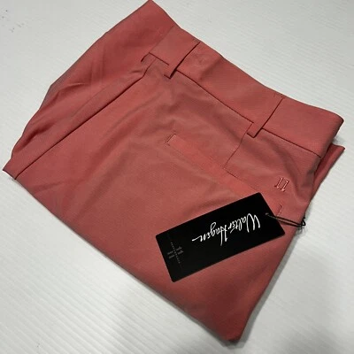 Walter Hagen Performance 11 Micro Lines Golf Pink Size 36 Gripper Waist Shorts