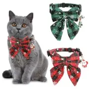 2pcs Christmas Cat Collar, Christmas Breakaway Cat Collars Cute Cat Collar