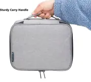 Kislane Soft Padded Carrying Case For Oculus Quest 2 VR Grey 10.4Lx7.87Wx3.9H In