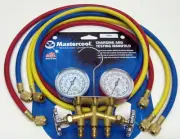 33661 Mastercool HVAC Air Conditioning Refrigeration Manifold Gauges w 60"