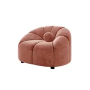 Trina Velvet Sofa Chair with Ball Pillow