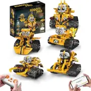 STEM Building Toys 5 in 1 Remote APP Control Car Building Blocks Set Science Kit