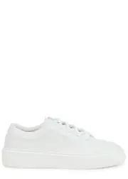Ganni Sporty Mix Leather Sneakers - White - 8 8