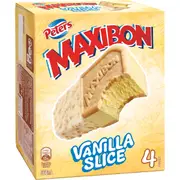 Peters Maxibon Vanilla Slice 4 pack