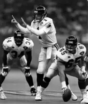 Jeff George Atlants Falcons calls signals 1990s Old Photo