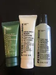 New Peter Thomas Roth Travel Size Conditioner, Body Lotion And Mouth Wash