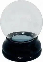 Clear DIY Empty Snow Globe kit Glass Water Globe Jar with Resin Base (45MM)