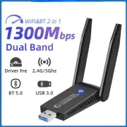 USB Wi-Fi Wireless Network Card Bluetooth WiFi5 Adapter Dual Band WiFi Card