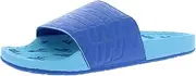 [adidas Originals] Unisex-Adult Adilette Slide Sandal, Blue/Blue/Signal Cyan-blue, 12