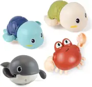 Baby Bath Toys for Toddlers 1-3, Swimming Turtle Crab Whale Bath Toys for Floati