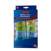 Surgical Basics Weekly Pill Organiser - 2 Sections Per Day (17.2 x 10.7 x 3.2cm)