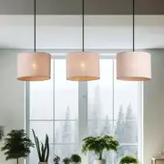 Ariana Fabric 3 Light Pendant - Black, 3 Lights, PL0320