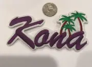 "KONA" Embroidered Patch Flag 5"x 2" Purple/ Awesome!