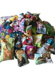 Fidget bags set of 10, nylon pellets and fabric, washable carry pads, autism toy