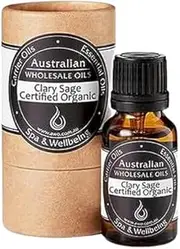 Australian Wholesale Oils Certified Organic Clary Sage Essential Oil 15 ml