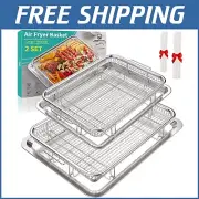 Dishwasher-Safe Air Fryer Pan Set - Sleek Non-Stick Surfaces for Quick Cleanup