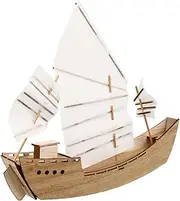 HYTROVE DIY Assembly Sailboat Wooden Model Boat Small Sailboat Toy Boys and Girls Puzzle