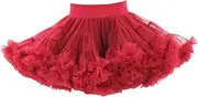[kokiya] Girls Tutu Skirt, Children Elastic Waistband Pettiskirt, Tiered Tulle Skirt