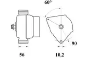 Mahle Alternator for John Deere Farm 5080 M 6090RC/MC 6140 6215 6220, SE 6520 L, SE 7480 Sprayers 5430 i