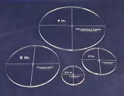 4 piece Circle Set Quilting Templates - 1/4 Inch Acrylic-Clear