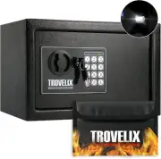 Safe Box for Home Safe (0.4 Cubic Feet) with Fireproof Bag and Light, Fireproof